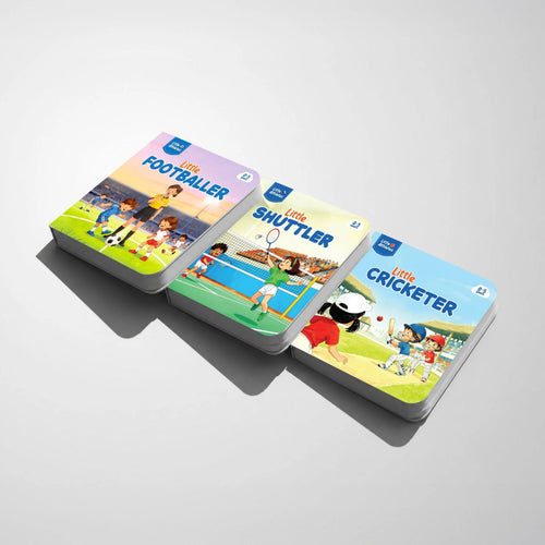 Complete Little Athletes Set — Cricket, Football + Badminton