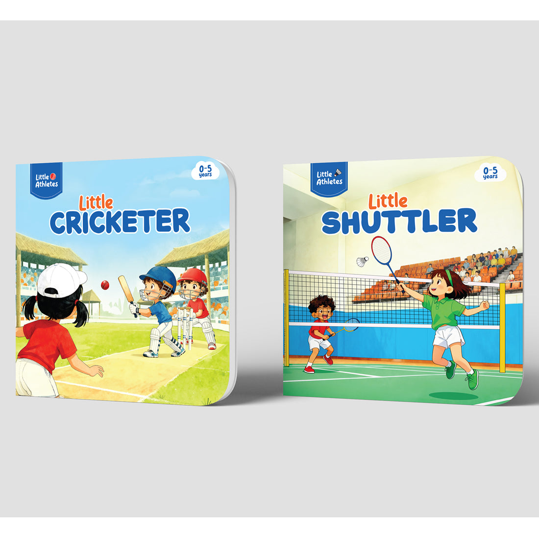 Little Athletes Bundle: Cricket + Badminton - Board Books for Kids Aged 0–5